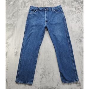 Rustler Jeans‎ Mens 40X32 Blue Regular Fit Straight Leg Heavy Weight 87631PW